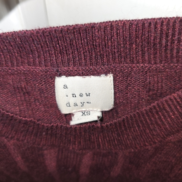 a new day Maroon Knit Sweater - Picture 2 of 3